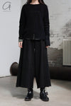 M.A+ front button drooping wide leg pants PW481 CWP1